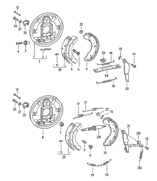 Brake / Rear axle 924 1976-79