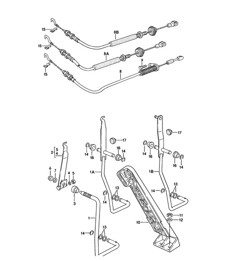Accelerator pedal / Accelerator cable 924 1976-89