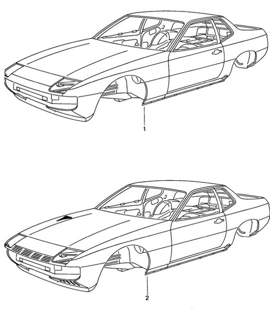 Diagram 801-000 Porsche Cayenne 9PA (955) 2003-2006 Body