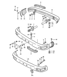 Bumper with Impact absorber 924 1976-79
