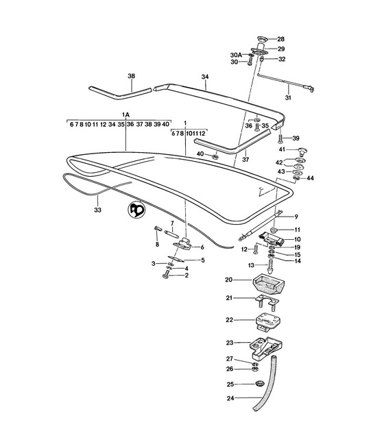 Rear lid with Rear window 924 1976-79