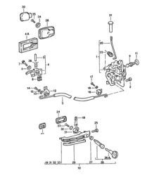 Door / Door lock / Installation parts  924 1976-79