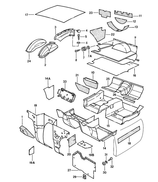 Linings / Carpet - FRONT - 924 1976-79