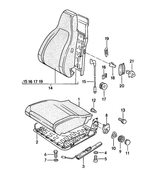 Front seat / Single parts 924 1976-79