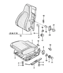 Front seat / Single parts 924 1976-79