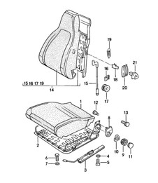 Front seat / Single parts 924 1976-79