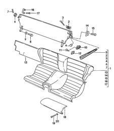 Back seat / Single parts 924 1976-79