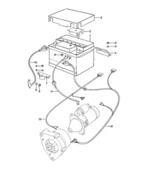 Battery / Wiring harnesses for Starter / Generator 924 1976-79