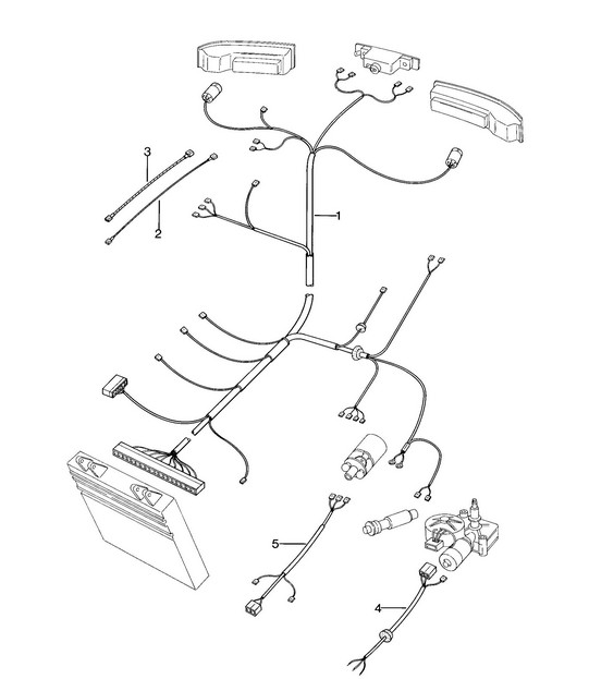 Wiring harnesses / Rear end 924 1976-79
