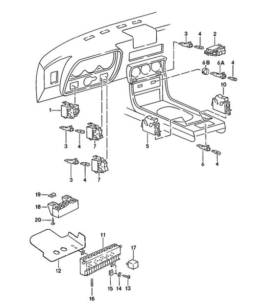 Diagram 903-000 Porsche 996 C4 3.6L 09/01-2005 Electrical equipment