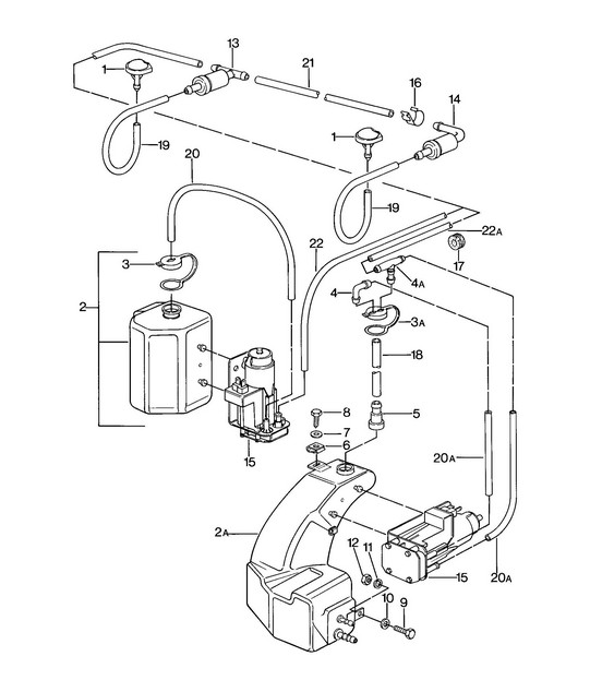 Windscreen washer system 924 >> 1978