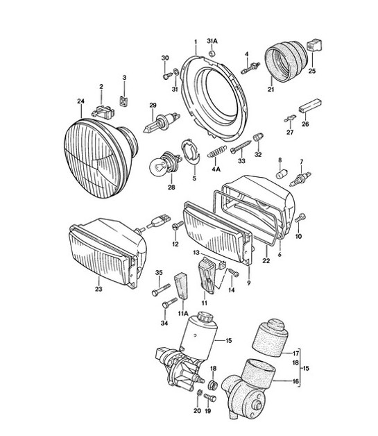 Diagram 905-000 Porsche Macan (95B) MK1 (2014-2018) Electrical equipment