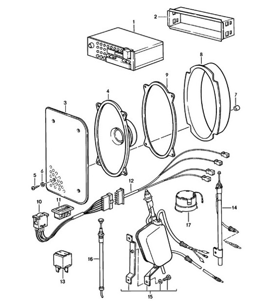 Diagram 003-005 Porsche 996 (911) (1997-2005) Accessories & others 