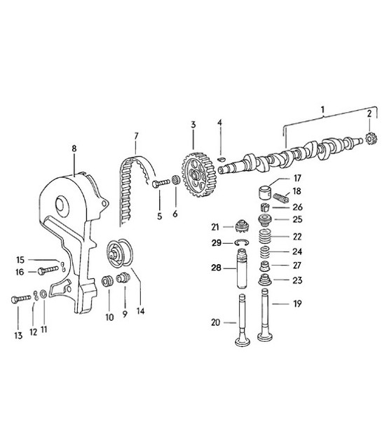 Diagram 103-005 Porsche 996 C4 3.6L 09/01-2005 Engine