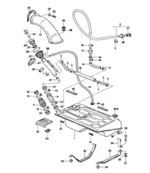 Fuel tank - F >>92CN4 02197,  F >>93CN1 00305,  F >>93BN7 00450 -  924 1980 - 1985