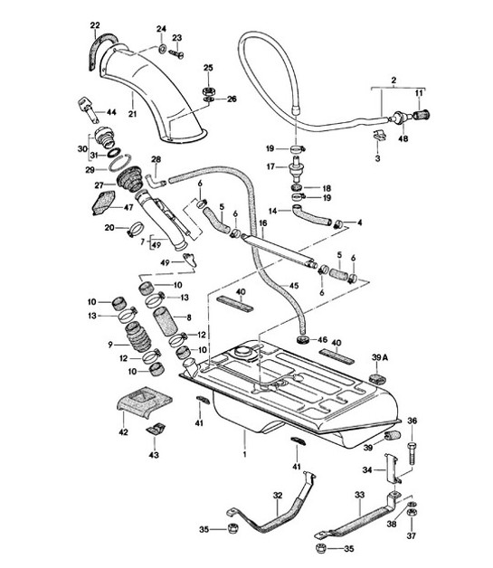 Diagram 201-000 Porsche Cayman 718C (982C) 2017>> Fuel System, Exhaust System