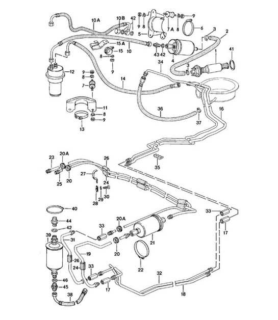 Diagram 201-015 Porsche 992.1 Targa 4S / GTS 3.0L 2020-24 Fuel System, Exhaust System