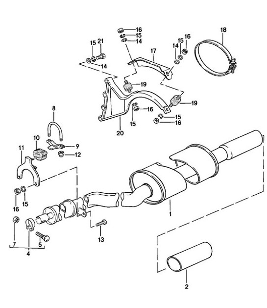 Diagram 202-015 Porsche Cayman 718C (982C) 2017>> Fuel System, Exhaust System
