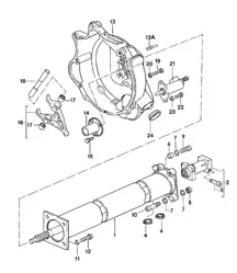 Central tube - Manual transmission - G31.01/02/03 - 924 TURBO/GT 1980 -1985