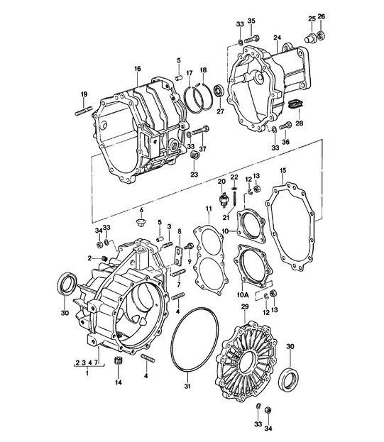 Replacement transmission / Transmission case / Manual transmission - G31.01/02/03 - 924 TURBO / GT 1980 - 1985
