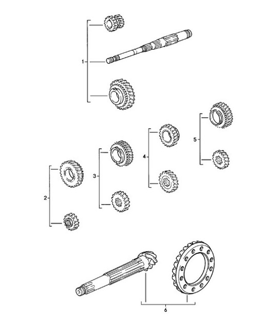 Diagram 303-010 Porsche Cayman S / R 3.4L 987C MKII 2009-12 Transmission