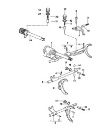 Shift rods / Shift forks  / Manual transmission - VQ VR UV MD ME MF MB MX - 924 1980 - 1985
