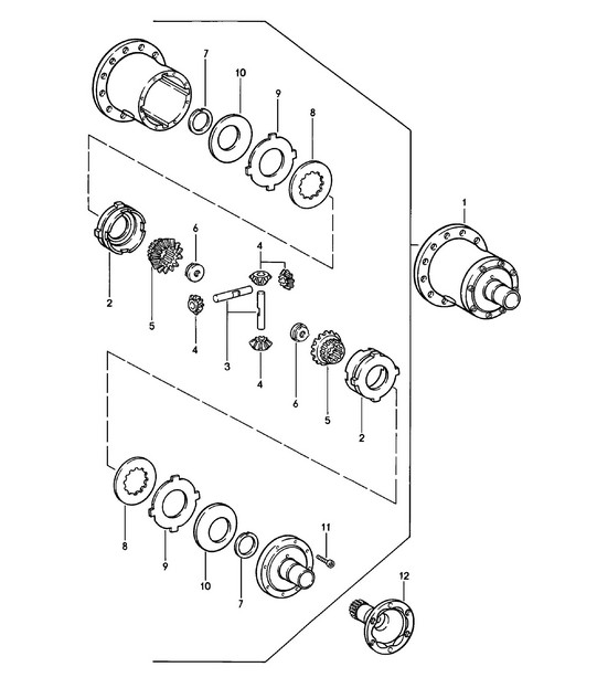 Limited-slip differential / Manual transmission -  VQ VR UV MD ME MF MB MX 4Q 5Q 6Q - 924 (M220)  1981>>