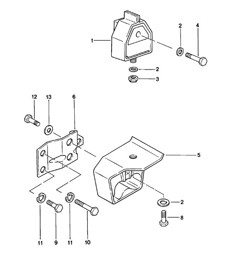 Transmission suspension - Manual transmission - 924 1980 - 1985