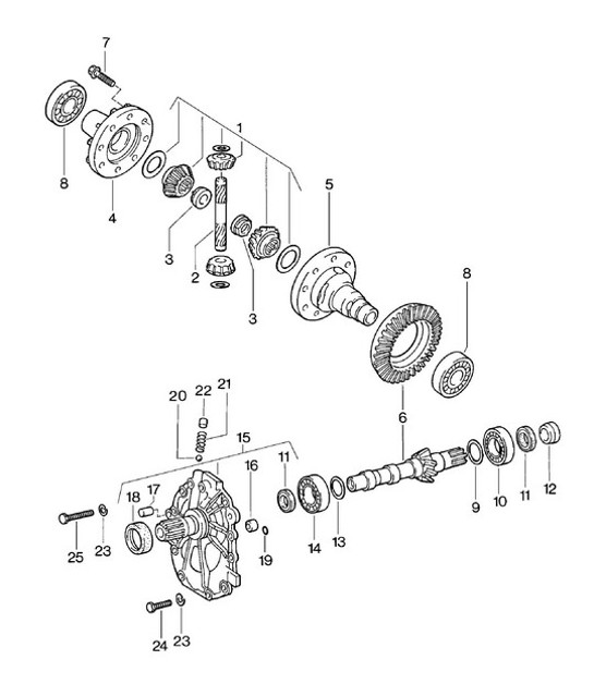 Diagram 311-000 Porsche Macan (95B) MK1 (2014-2018) Transmission