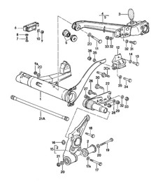 Rear axle carrier / Rear-axle trailing arm  924 1980 - 1985