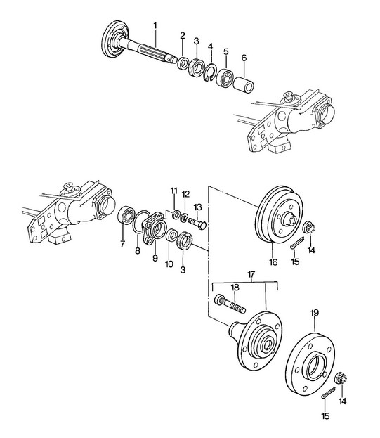 Rear wheel shaft / Lubricants 924 1980 - 1985