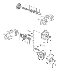 Rear wheel shaft / Lubricants 924 1980 - 1985