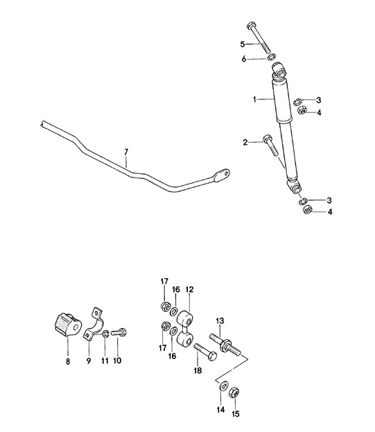 Vibration damper / Stabiliser 924 1980 -1985