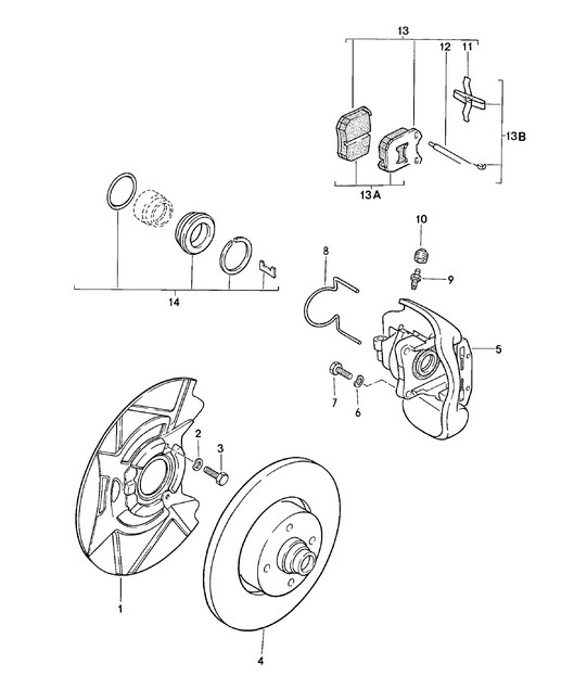 Disc brake / Front axle 924 >>1980