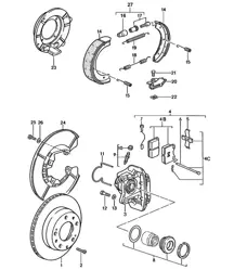 Disc brake / Rear axle 924 (M471) TURBO / GT 