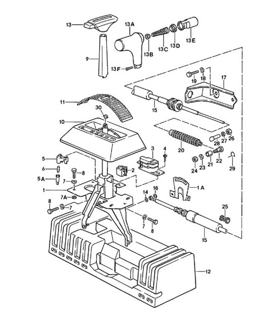 Diagram 701-010 Porsche 928S2 4.7L 1984-86 