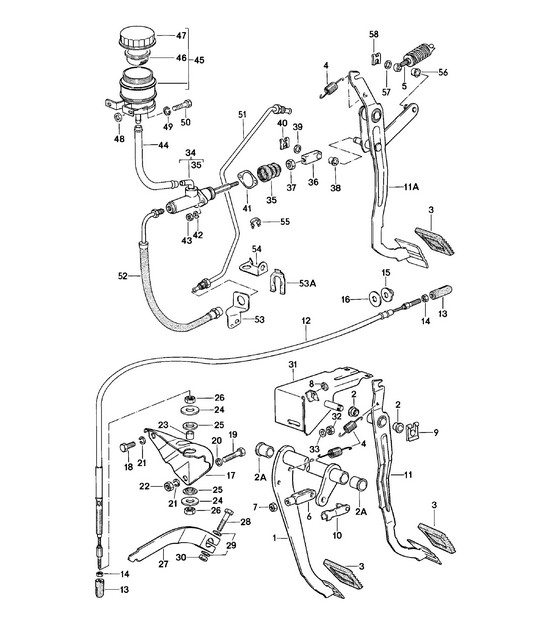 Brake / Clutch / Pedals - Right-Hand Drive (RHD) - 924 1980 - 1985