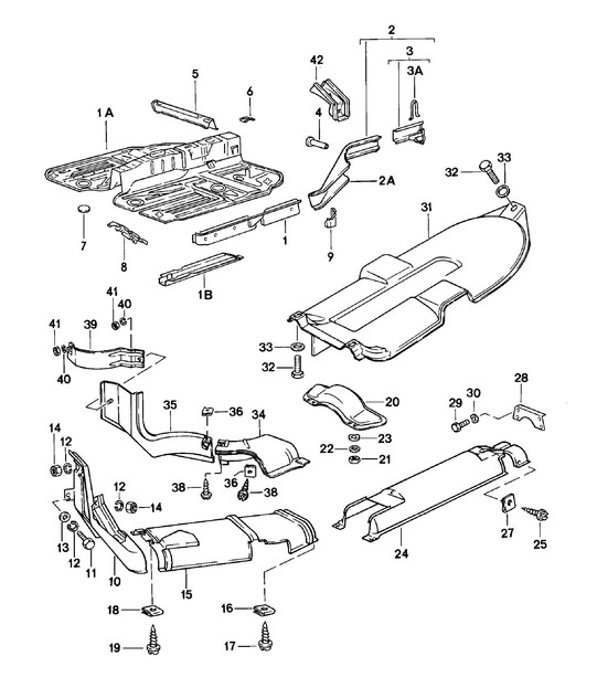 Side member / Heat shield 924 1980 - 1985