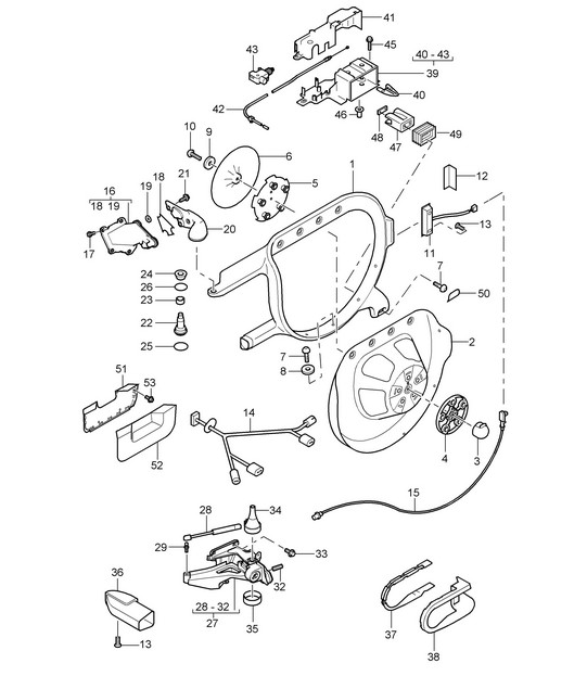 Bracket / Spare wheel - Outer - Cayenne 9PA (955) 2003-06