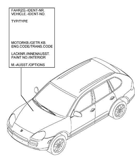 Paint touch-up applicator / Lacquers Cayenne 9PA (955) 2003-06