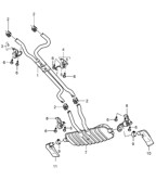 Fuel System, Exhaust System Cayenne 9PA (955) 2003-2006