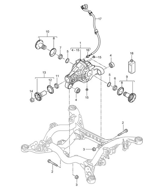 Diagram 305-00 Porsche Macan (95B) MK1 (2014-2018) Transmission