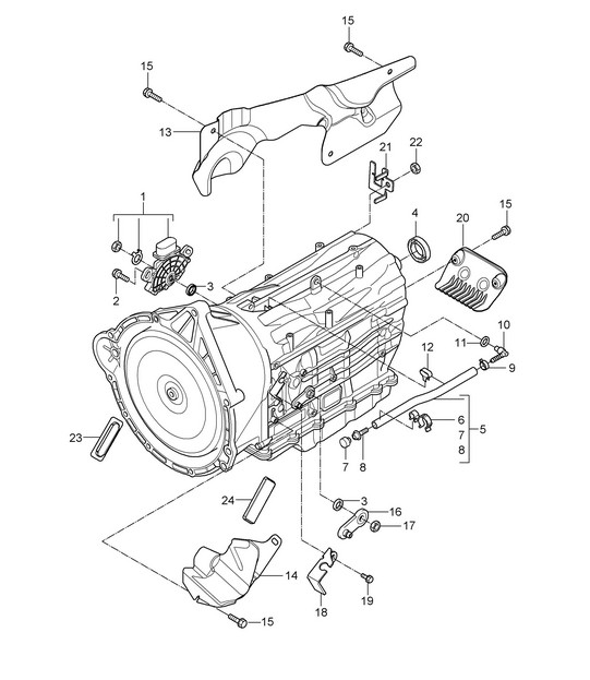 Tiptronic / Selector switch / Accessories (PR:G0R, Tiptronic S) Cayenne 9PA (955) 2003-06