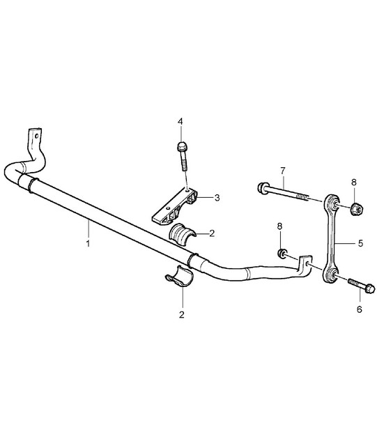 Front Stabiliser (PR:0AB) Cayenne 9PA (955) 2003-06