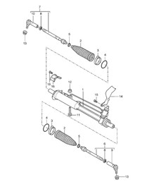Power steering / Steering gear / Steering parts Cayenne 9PA (955) 2003-06