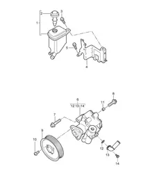 Power steering / Power-steering pump / Oil tank Cayenne 9PA (955) 2003-06