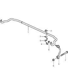 Rear stabiliser (PR:0BB) Cayenne 9PA (955) 2003-06
