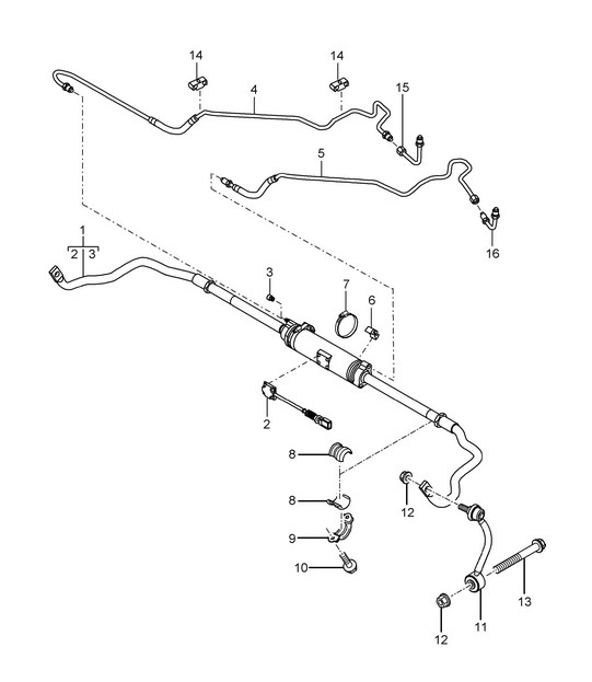 Rear Stabiliser (disengageable) (PR:0BJ) Cayenne 2004>>