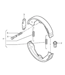 Foot-operated parking brake Cayenne 9PA (955) 2003-06