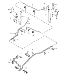 Brake lines / Underbody / Rear axle Cayenne 9PA (955) 2003-06